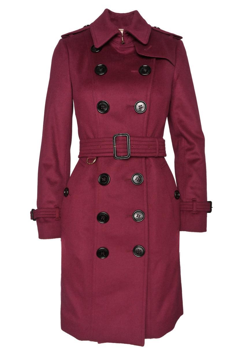 Burberry London Size Cashmere Sandringham Trench Coat Luxury