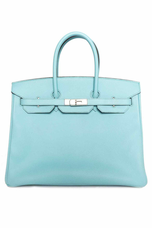 Hermes 2015 Tiffany Blue Epsom Leather Birkin 35