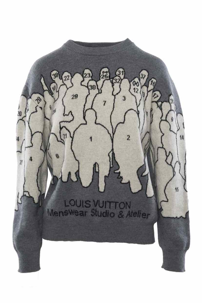 トップス LOUIS VUITTON knit sweater gray FTKL40XHP740_PM2_Front view.png