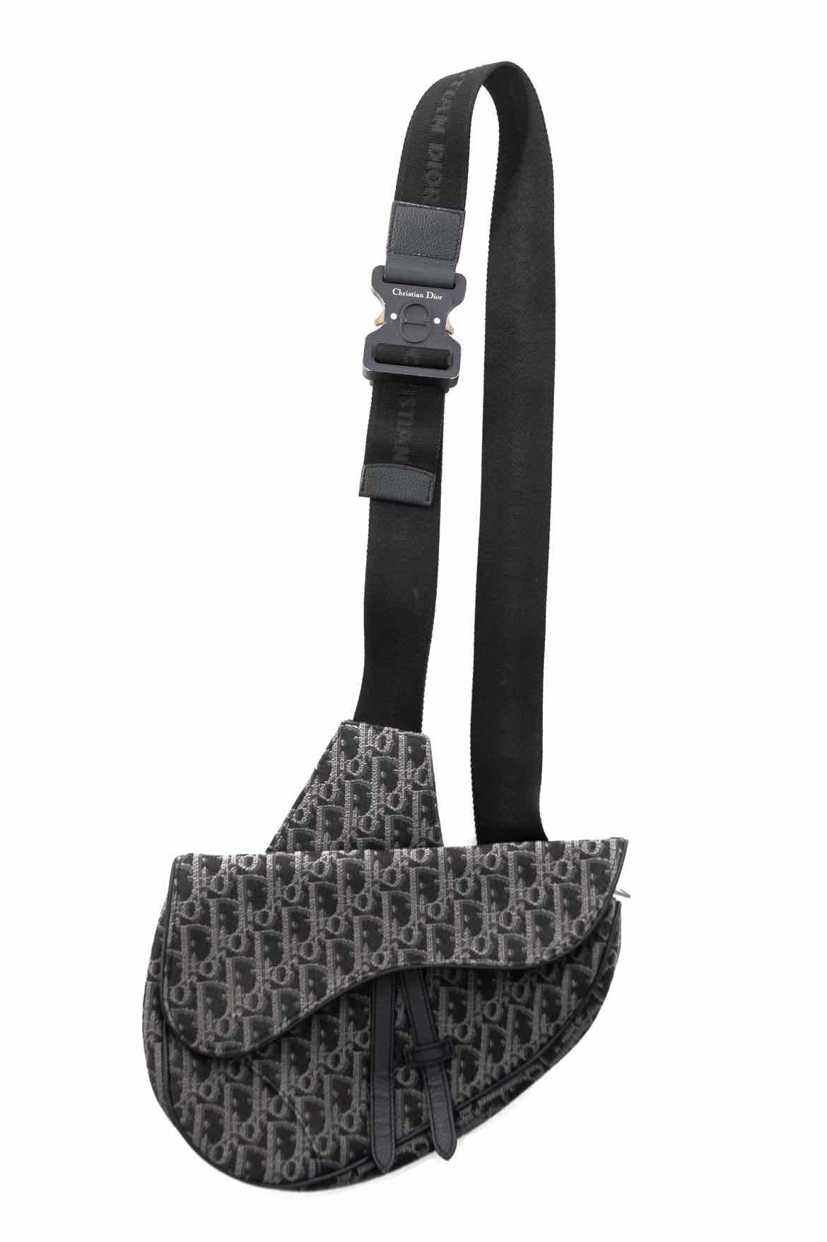 Dior Cross Body Strap Dior Saddle Bag Black Dior Oblique