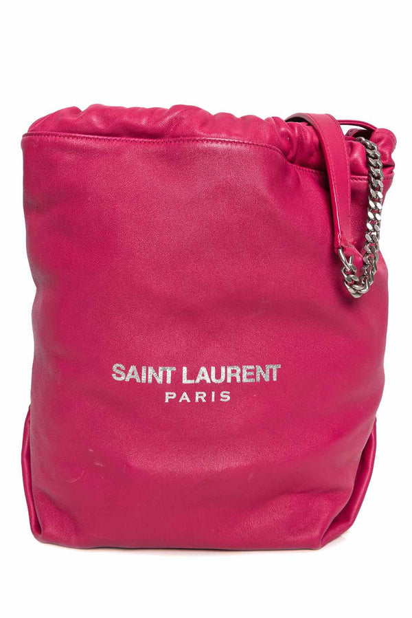 Saint Laurent Teddy Drawstring Bucket Bag