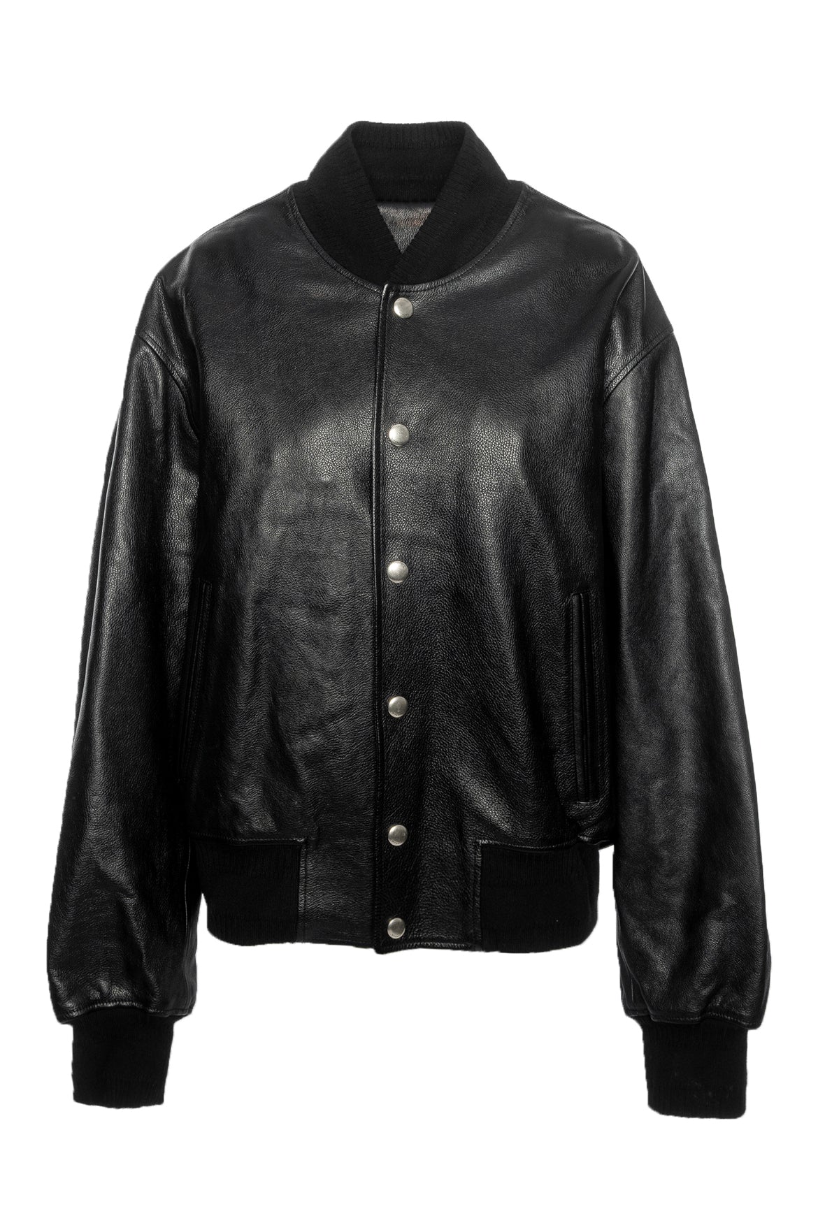 GIVENCHY Leather Jacket Black 48 レザーブルゾン Givenchy Size 52 Men's Unisex Back Logo Leather Bomber Jacket