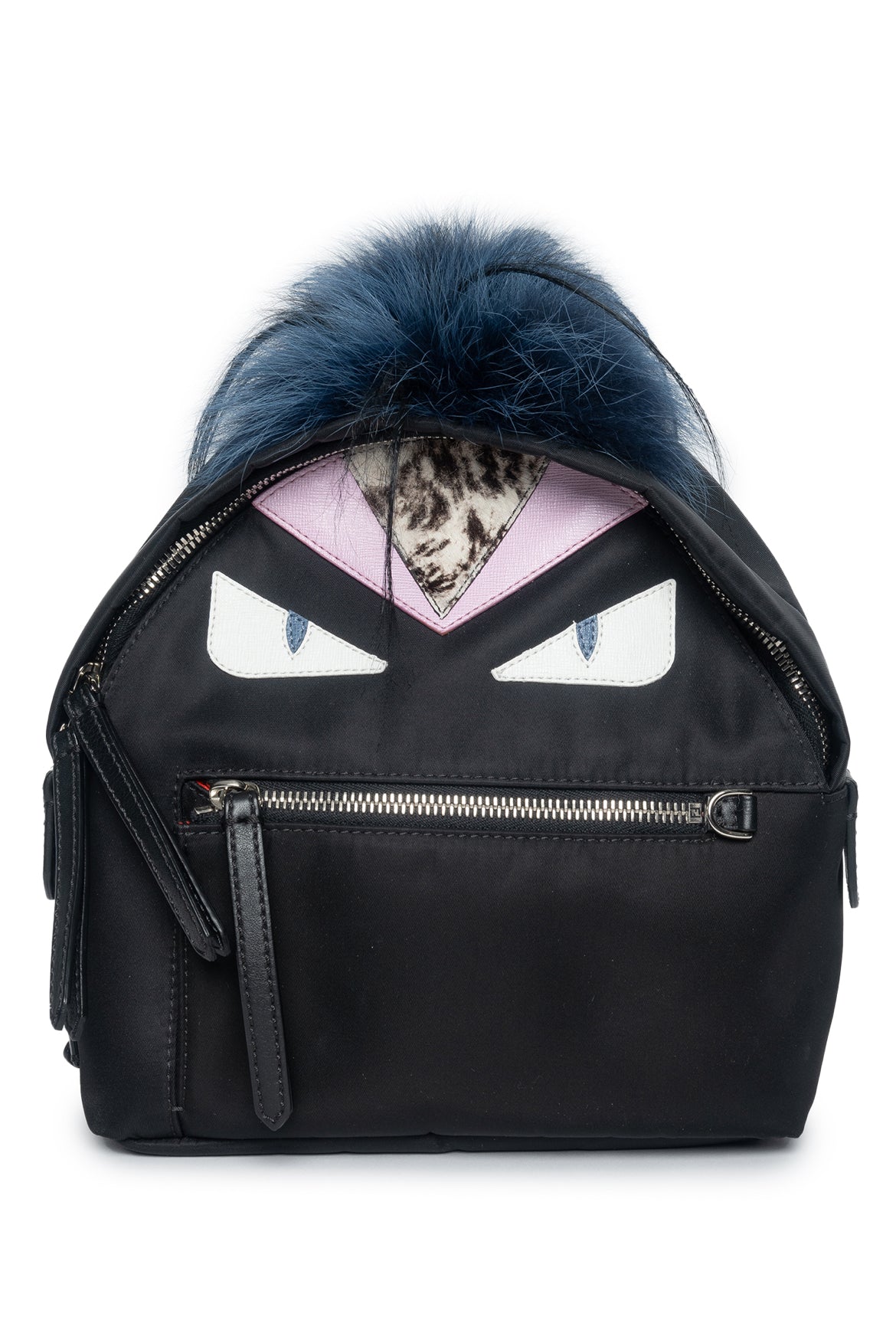 fendi bag bugs mini backpack small monster black rucksack bag @ 17 Fendi shows us a playful take on the essential backpack silhouette with this embellished black piece Fendi Black Nylon Mini Monster