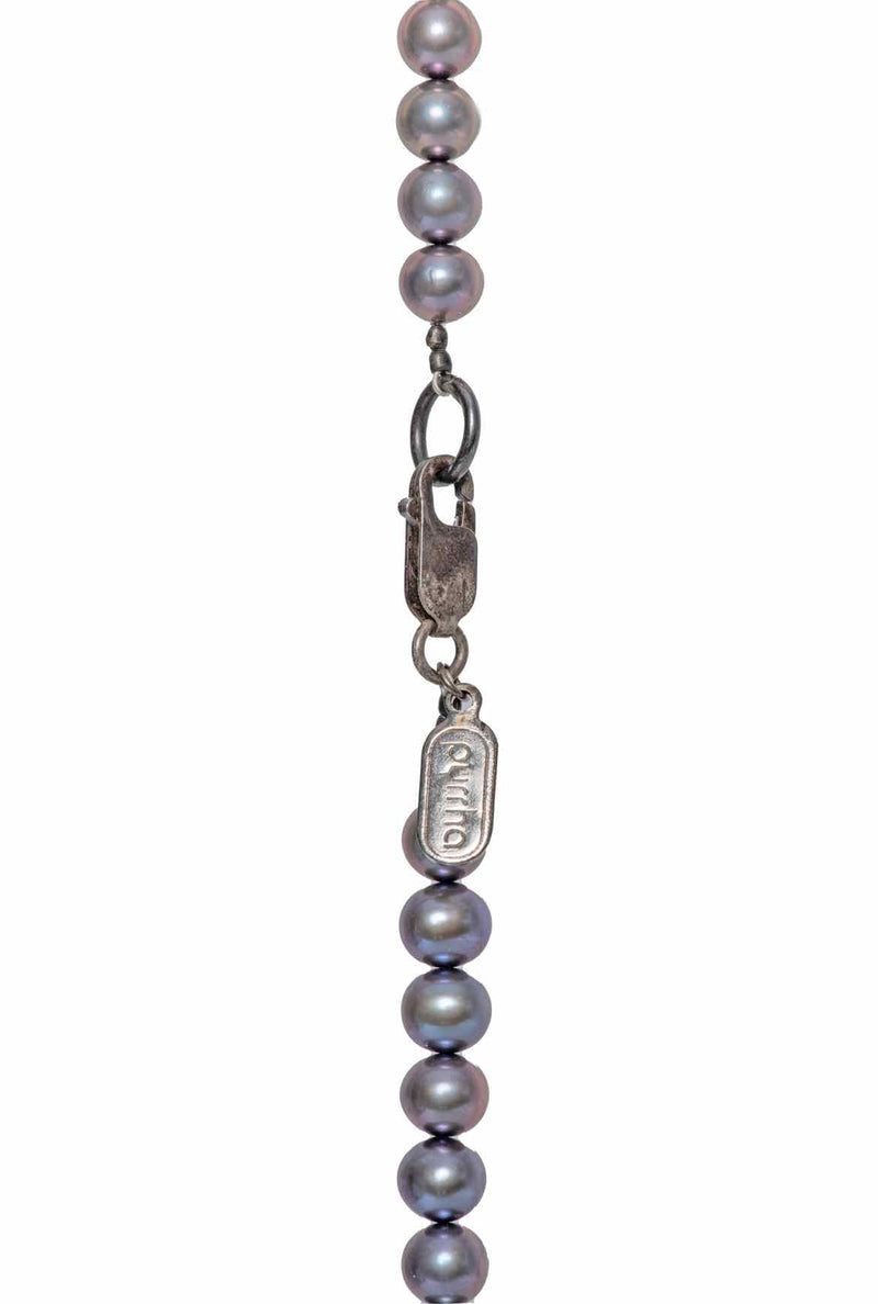 Pyrrha Freshwater Pearl and .925 Sterling Silver Crest Necklace