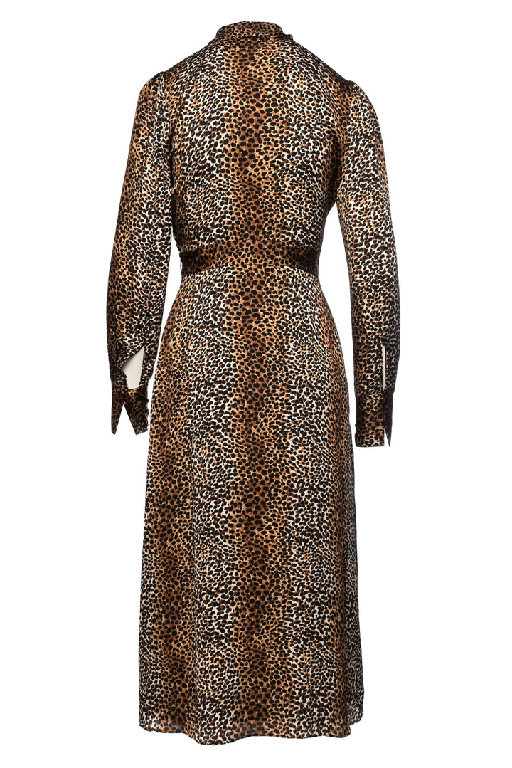 Equipment Size 2 Calanne Leopard Print Midi Dress