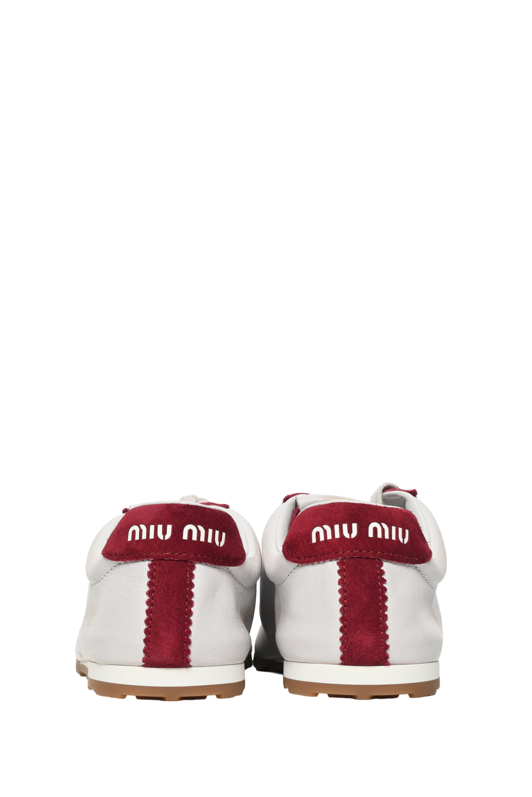 Miu Miu Size 41 Plume Nappa Leather & Suede Sneaker