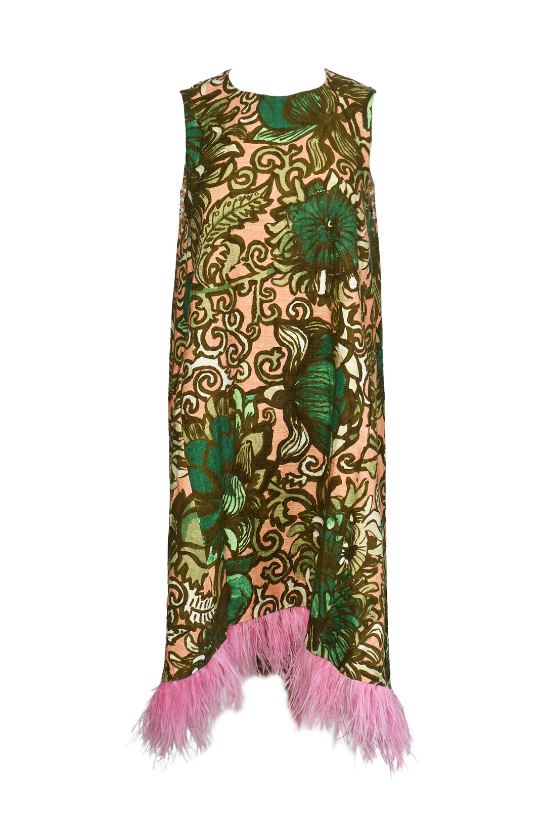 La Double J Size M Feather-Trimmed La Scala High Dress