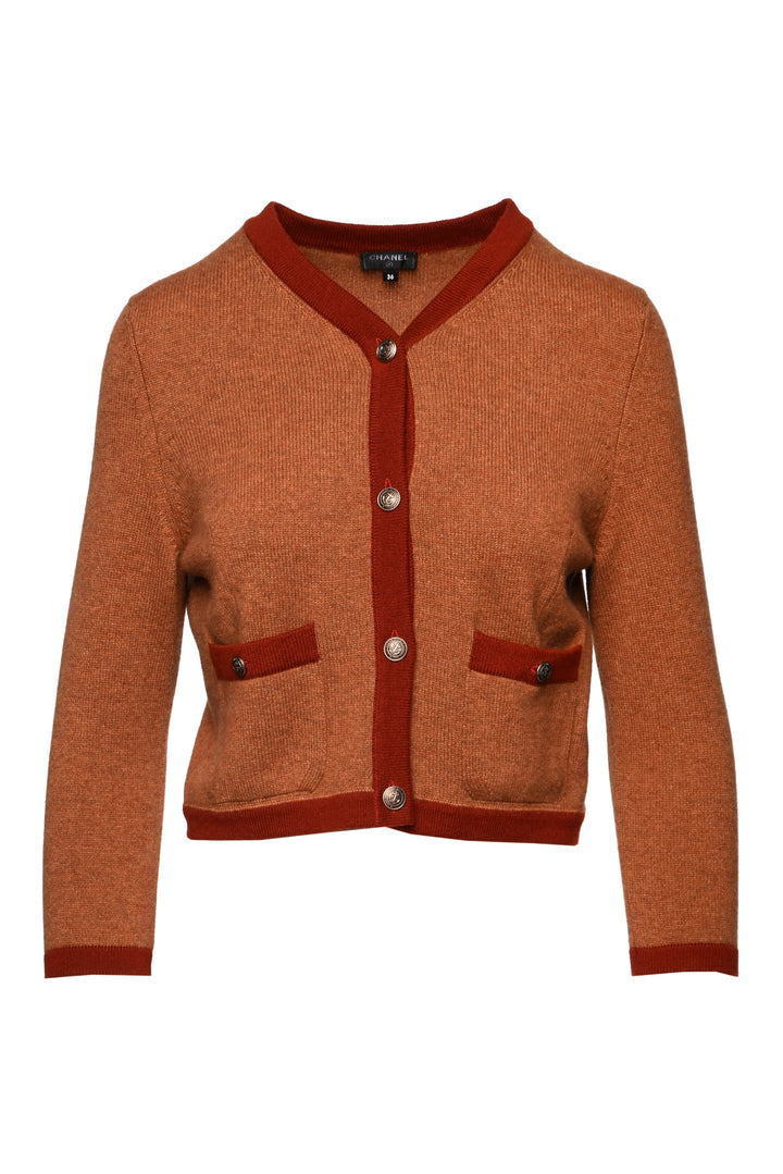 Chanel Size 36 2018 Two Tone Cashmere Cardigan