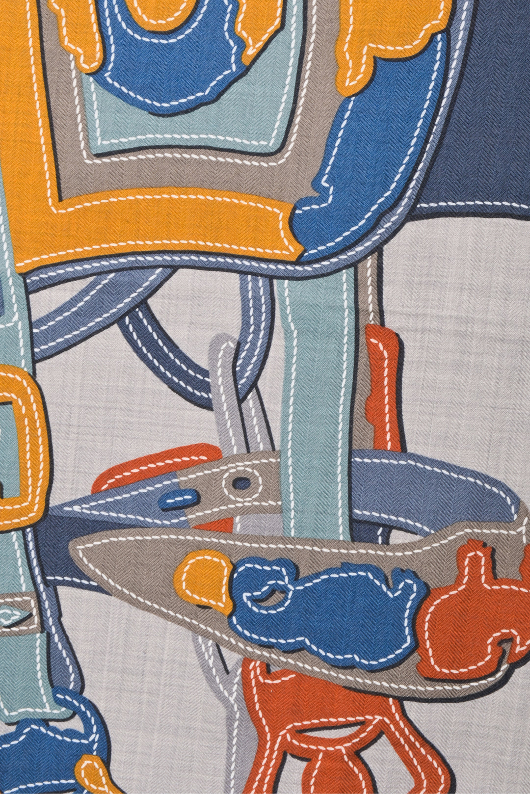 Hermes Brides De Gala Applique Cashmere & Silk Shawl 140