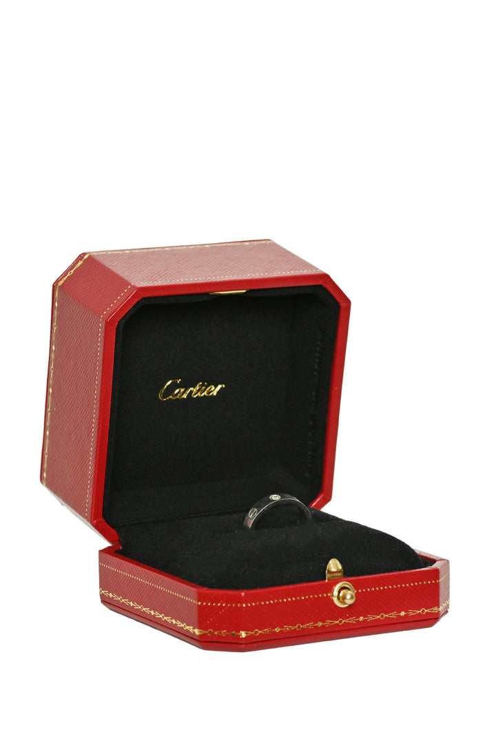 Cartier Size 6 18k White Gold 1 Diamond Small Love Ring