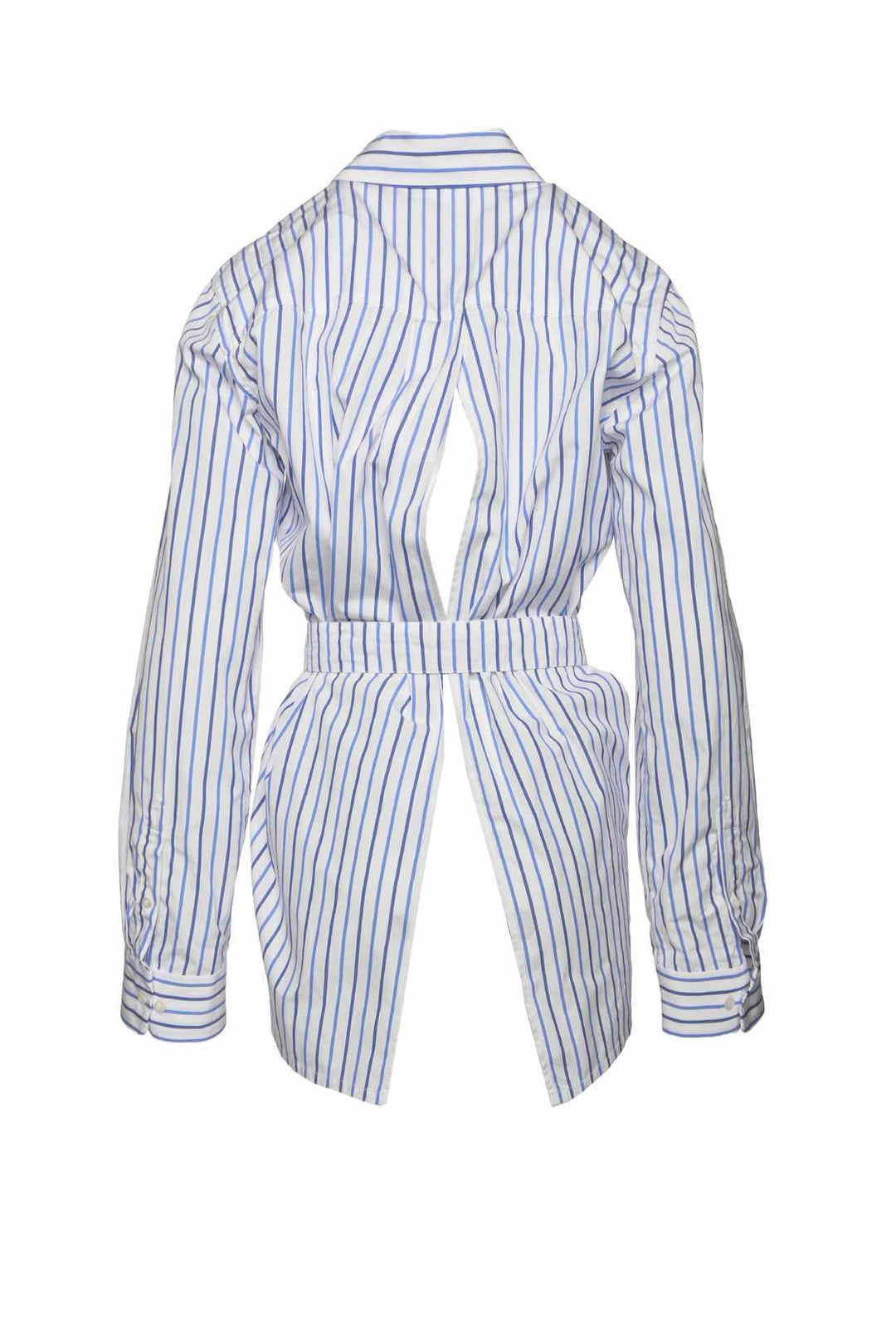 Dries Van Noten Size 40 Open Back Striped Shirt