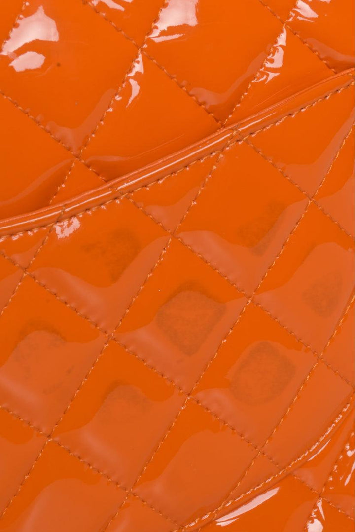 Chanel 2014 Patent Quilted Double Flap Shoulder Bag