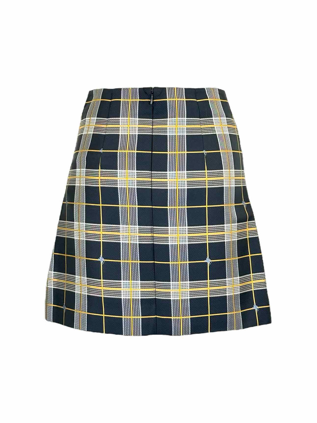 Burberry Size 0 Plaid Pleated Mini Skirt