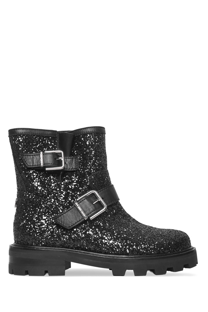 Jimmy Choo Size 37 Youth II Glitter Ankle Boots