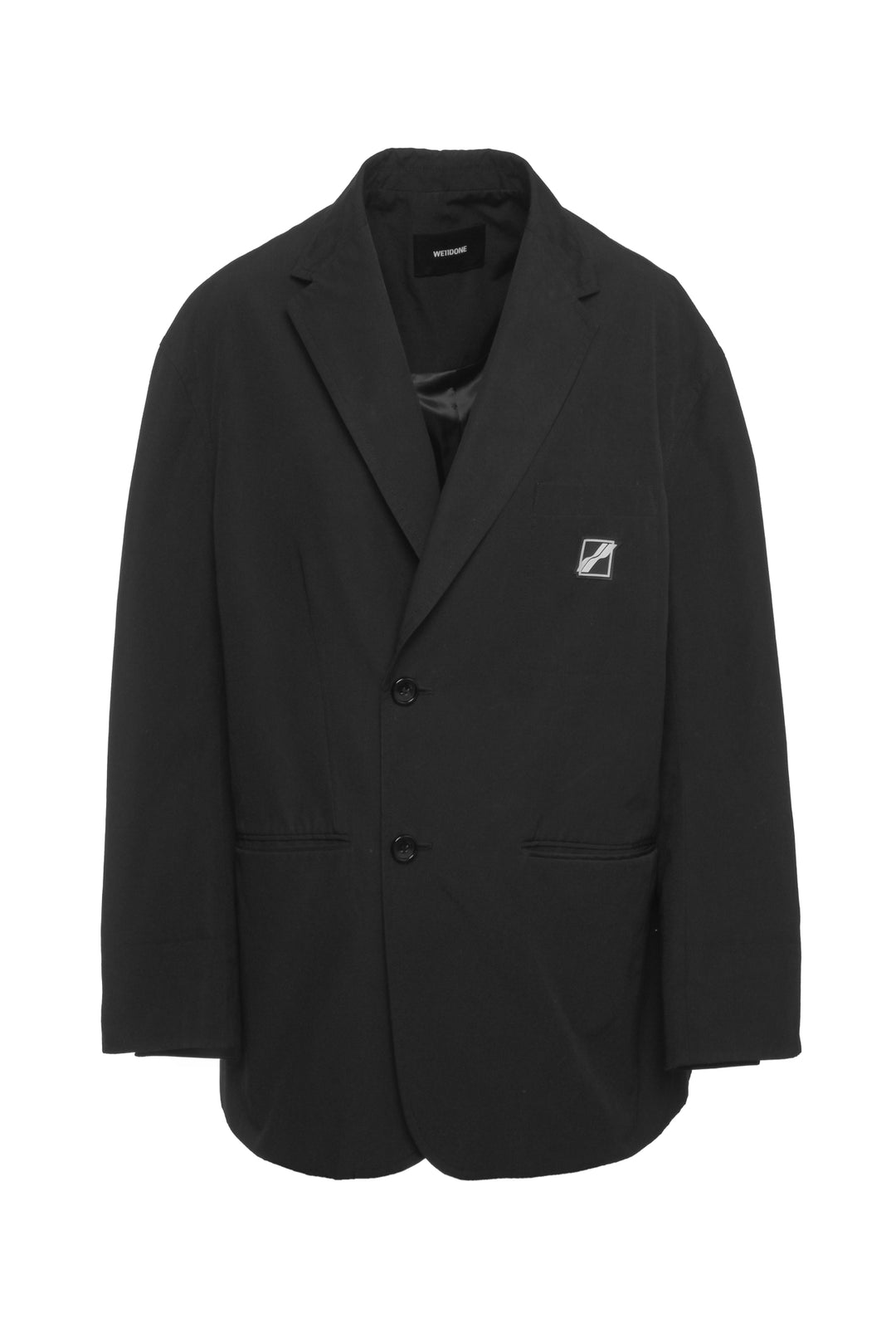 Welldone Size S Oversized Logo Pocket Blazer
