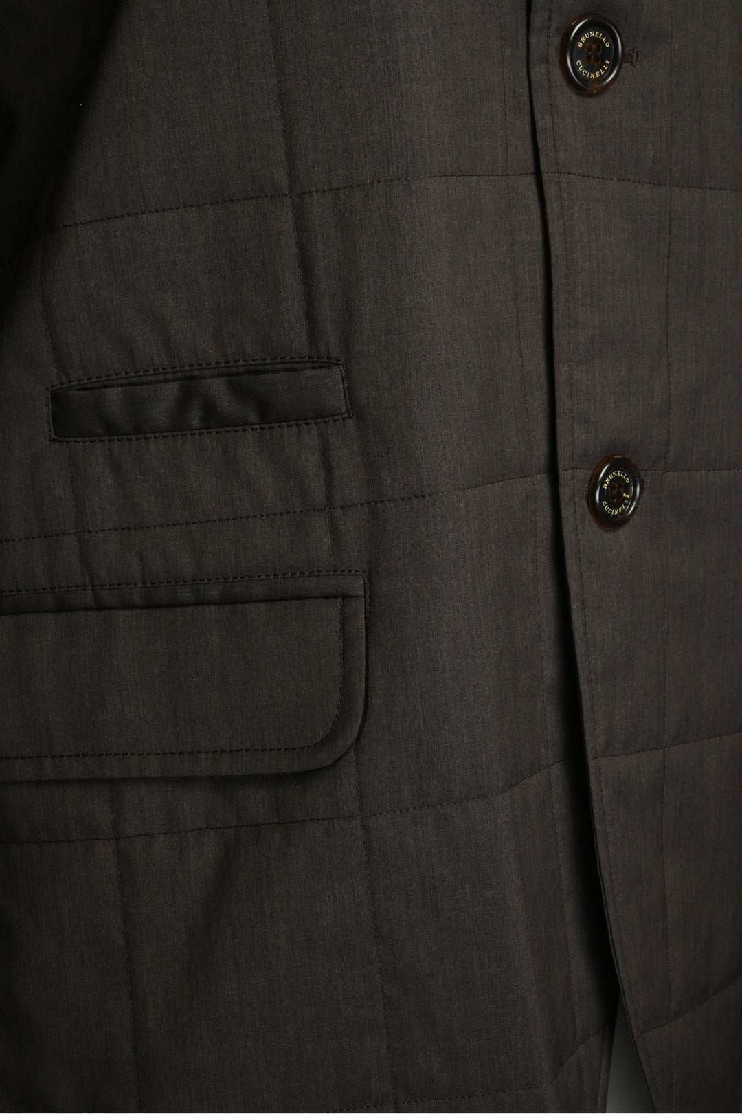 Brunello Cucinelli Size M Men's Wool & Silk Quilted Single Breasted Jacket