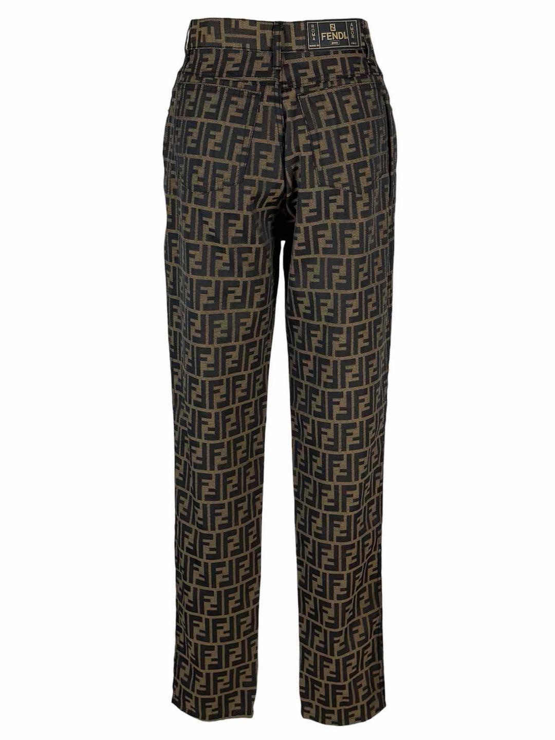 Fendi Size 31 FF Zucca Motif Printed Pants