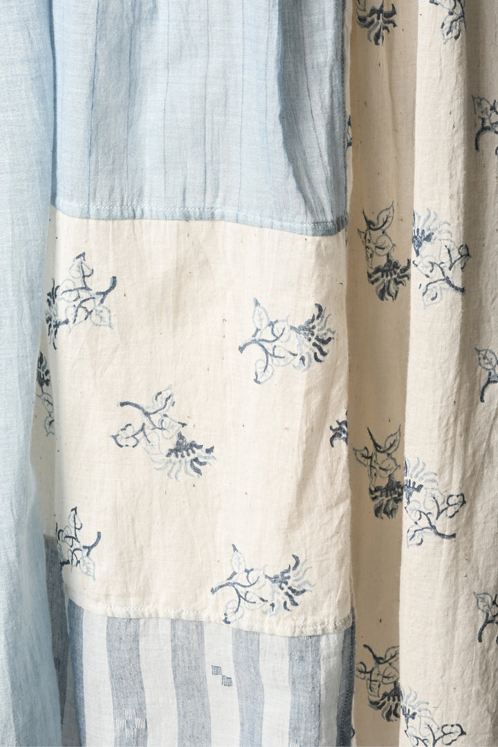 Injiri Size M Patchwork Cotton Midi Skirt