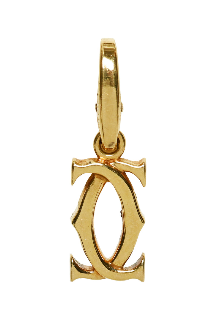 Cartier 18 KT Yellow Gold Double C Charm