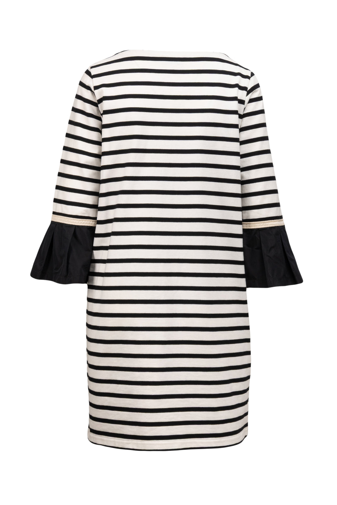 Moncler Size 2 Abito Logo Applique Striped Dress