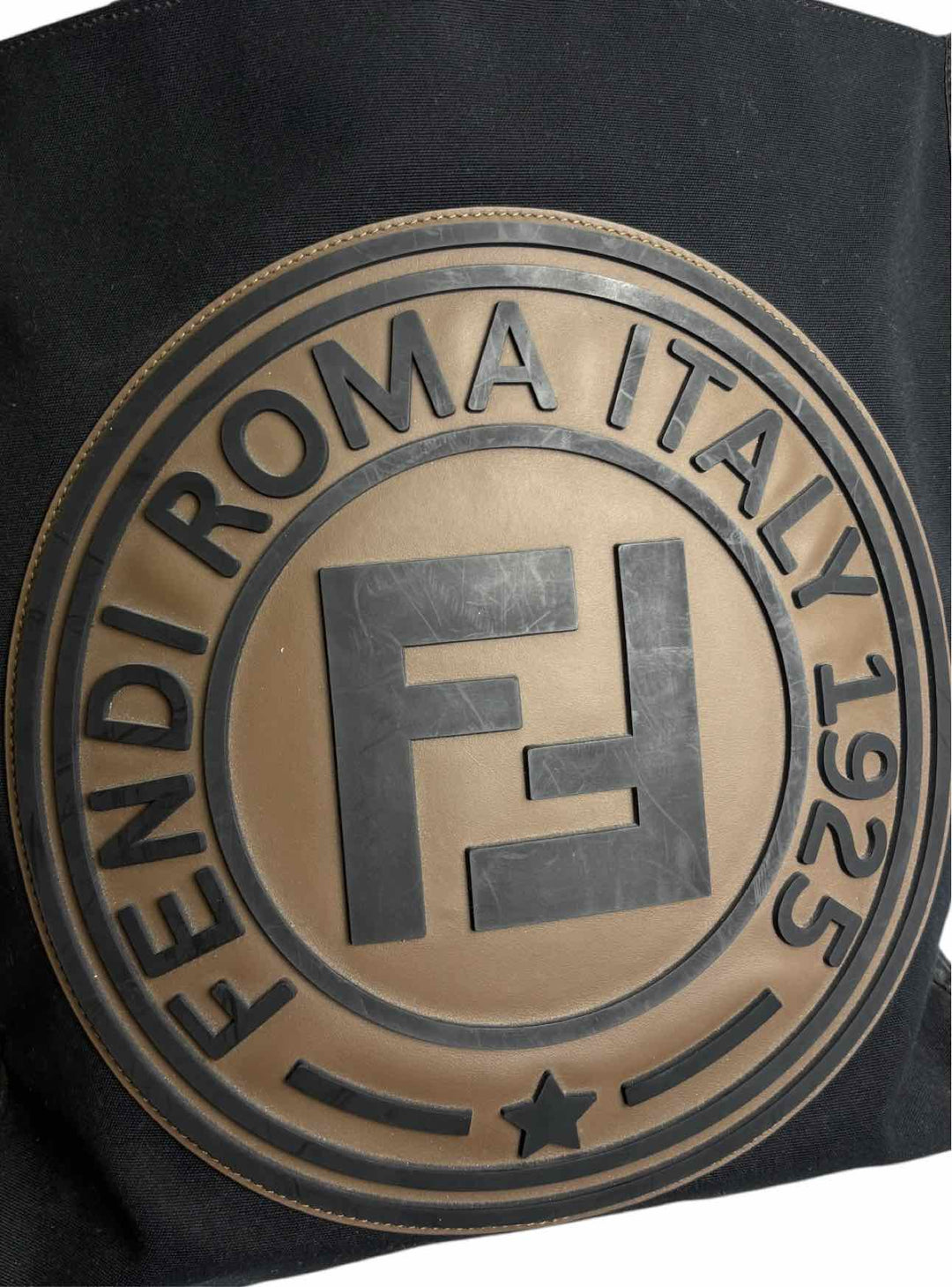 Fendi Circle Logo Canvas Tote