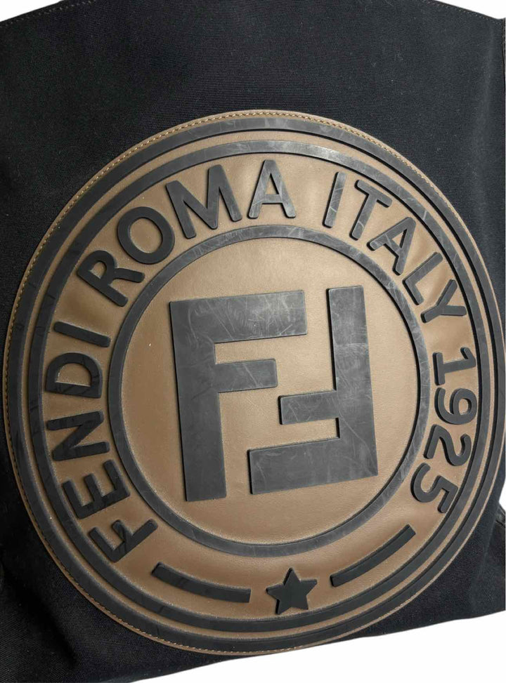 Fendi Circle Logo Canvas Tote