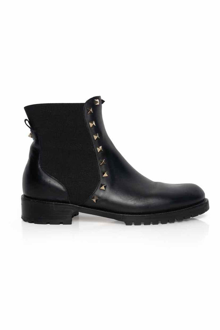 Valentino Size 39.5 Rockstud Beatle Chelsea Boots