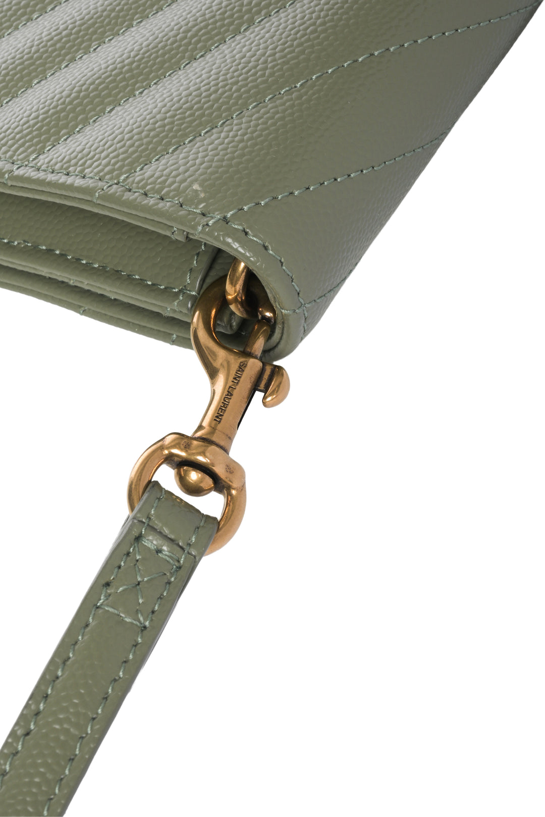 Saint Laurent Quilted Cassandre Matelasse Clutch Wristlet