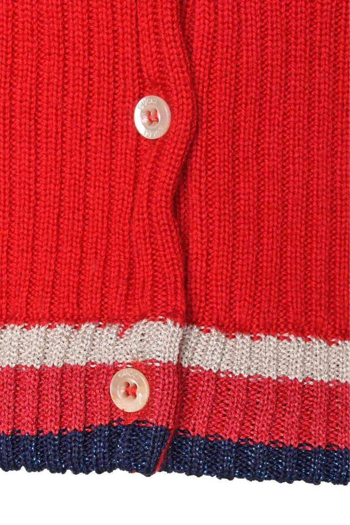 Gucci Size XS Ruffle Trimmed Knit Cardigan