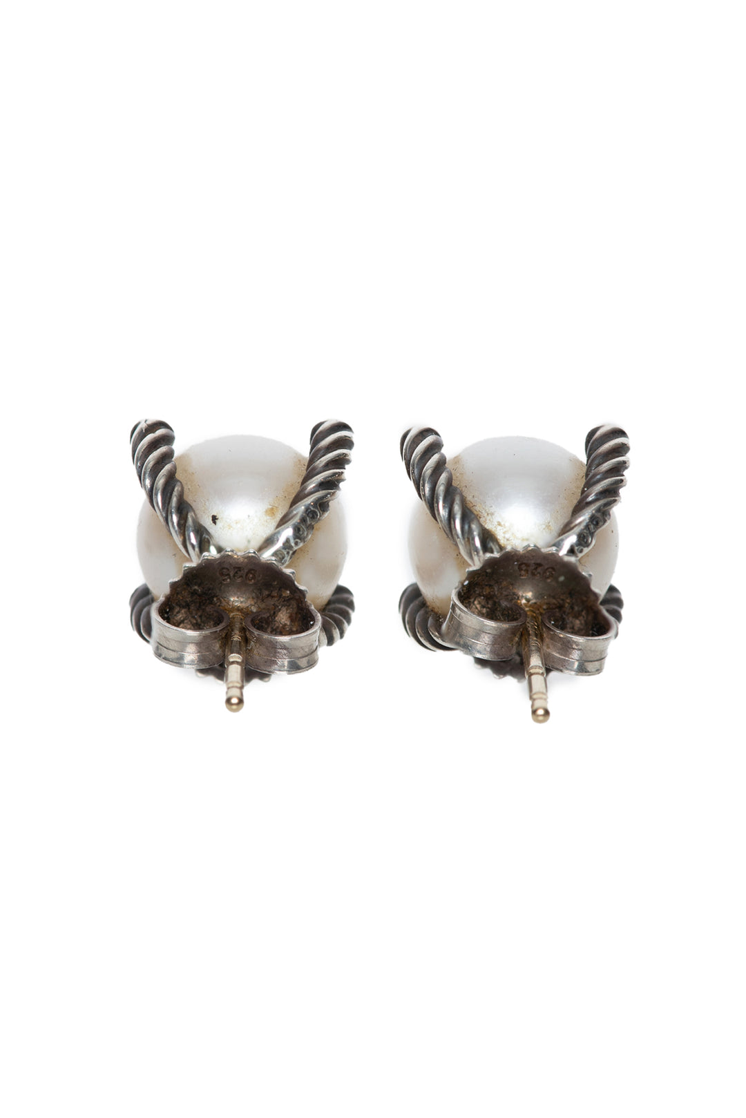 David Yurman Size OS Pearl Stud w/ Diamonds Earrings