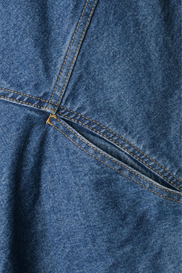 Balenciaga Size 40 Asymmetrical Hem Denim Dress