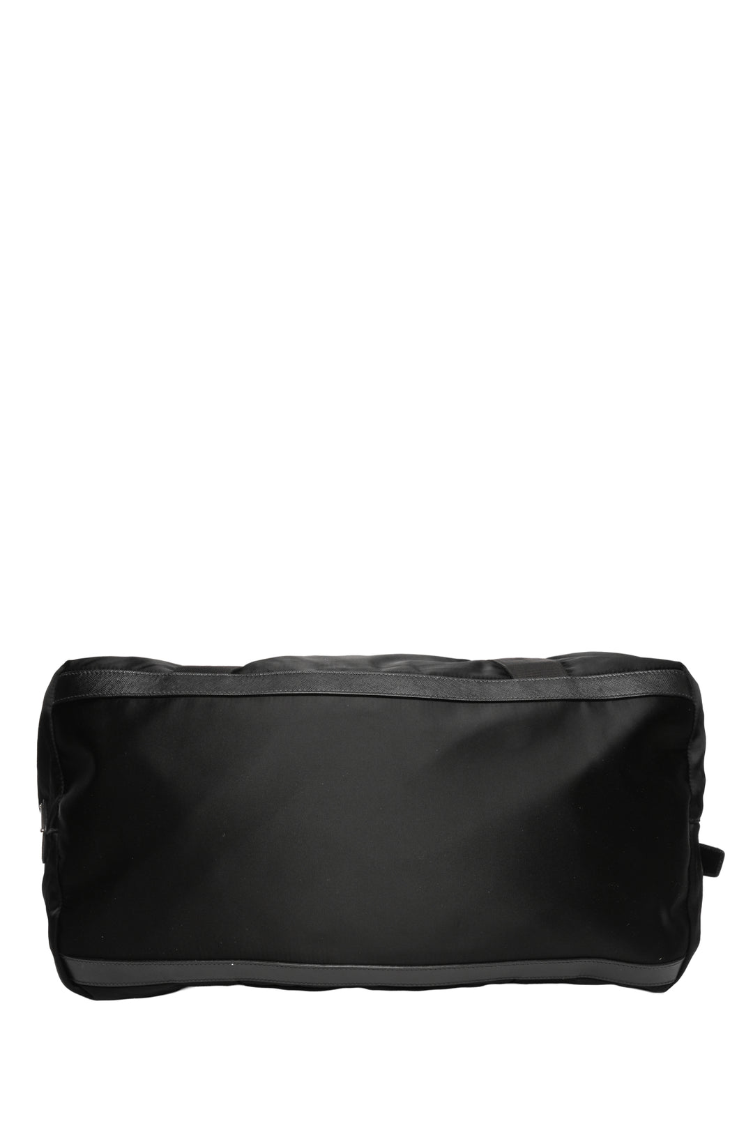 Prada Tessuto Nylon Logo Jacquard & Saffiano Leather-Trimmed Travel Duffle Bag
