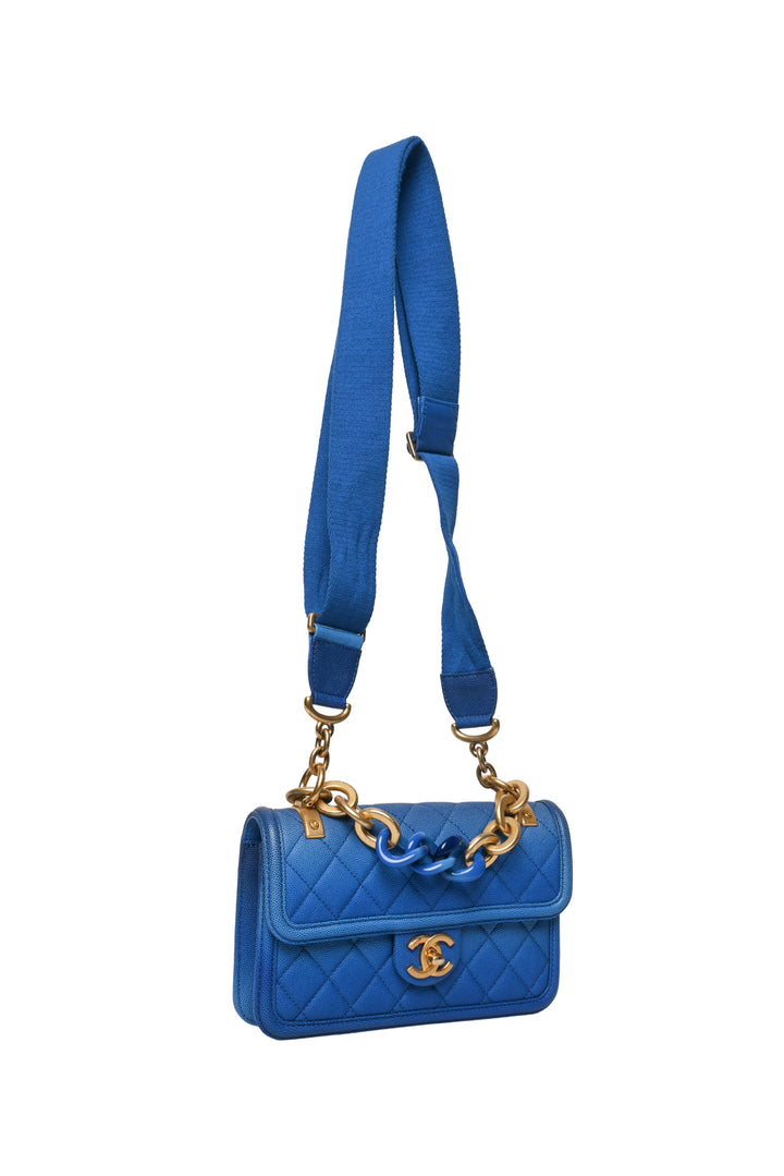 Chanel 2019 Caviar Quilted Small Sunset on The Sea Flap Bag
