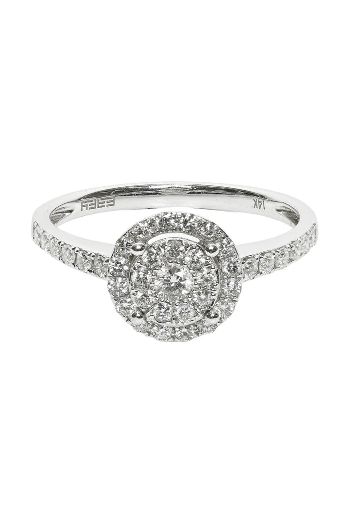 Effy Size 7 14k White Gold Diamond Engagement Ring