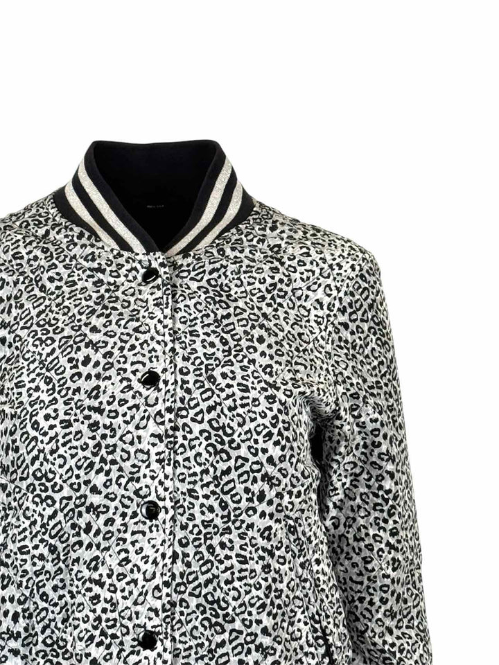 R13 Size M Quilted Leopard Print Jacket