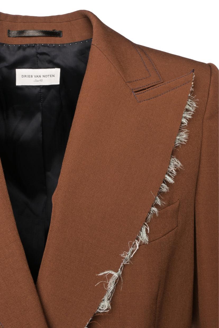 Dries Van Noten Size 40 Bylee Raw-Edge Double-Breasted Blazer