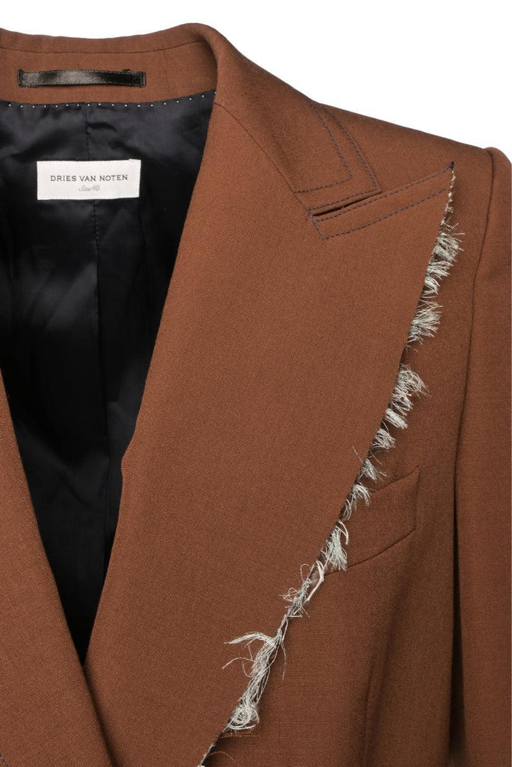 Dries Van Noten Size 40 Bylee Raw-Edge Double-Breasted Blazer