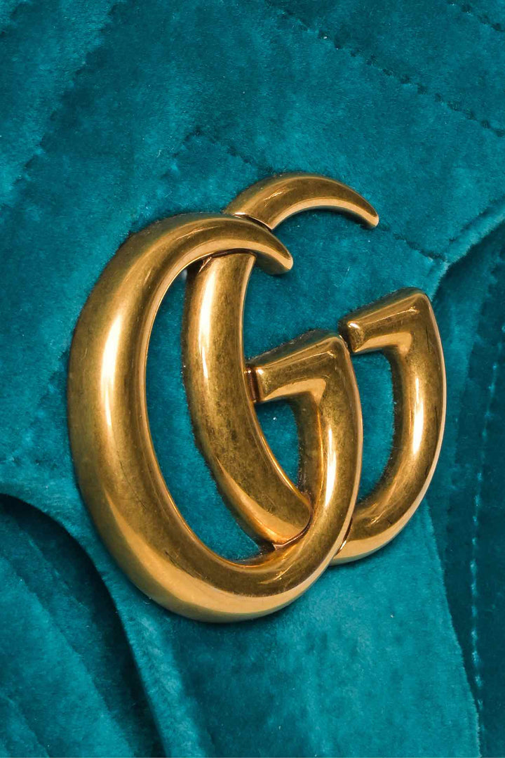 Gucci Velvet Matelasse GG Marmont Small Shoulder Bag