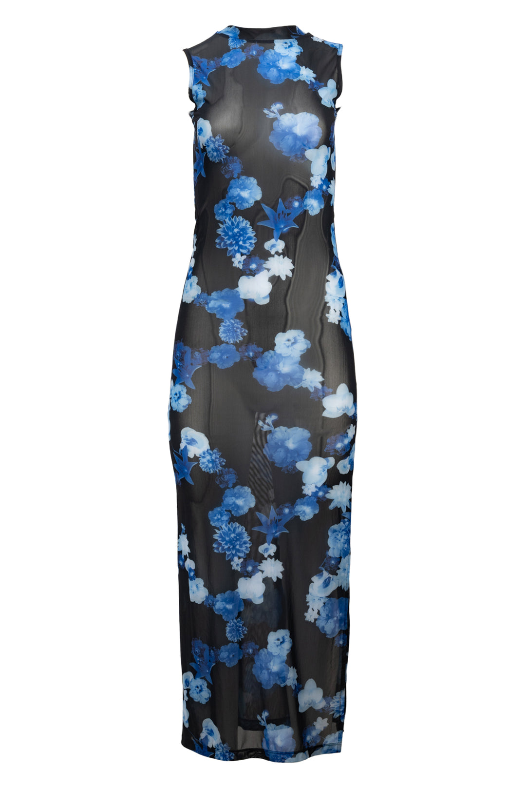 Coperni Size M Blue Floral Maxi Dress