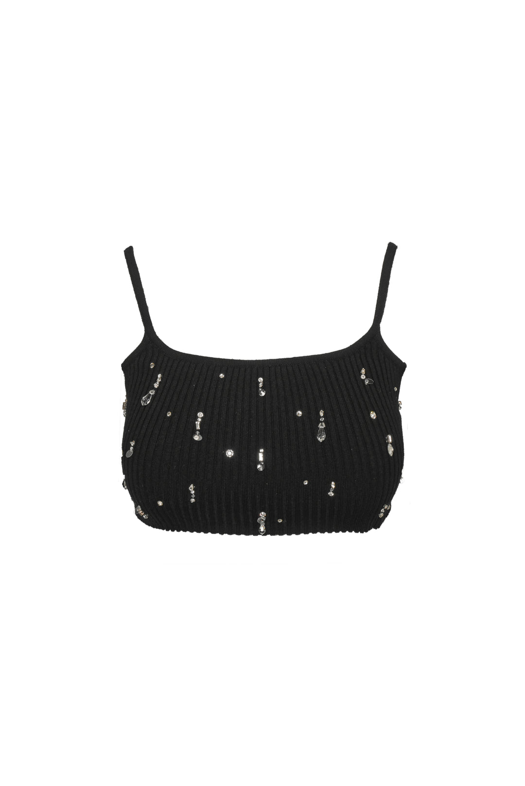 Miu Miu Size XXS/XS Crystal Ribbed Crop Tank Top