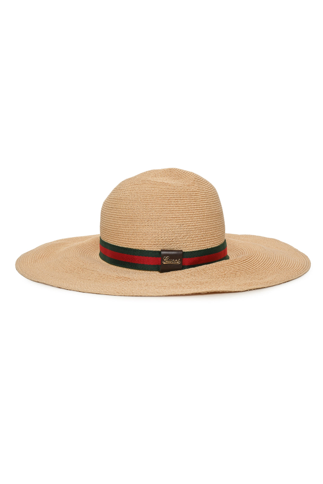 Gucci Size M Wide Brim Web Woven Sun Hat