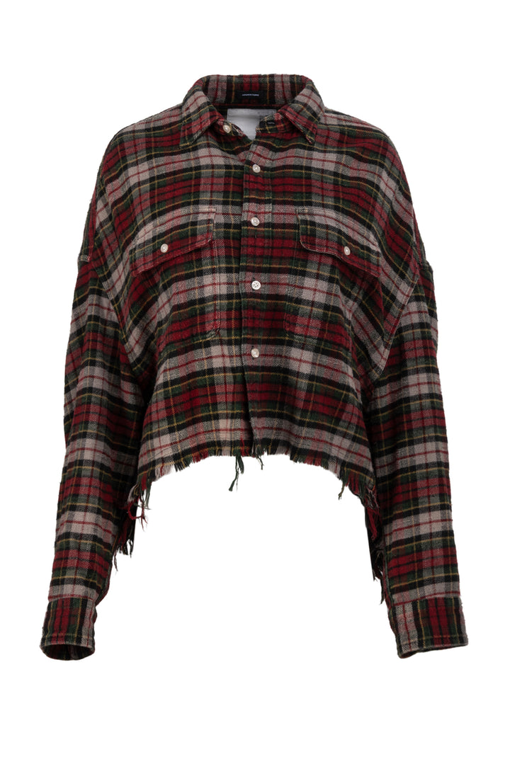 R13 Size S Convertible Cropped Work Shirt