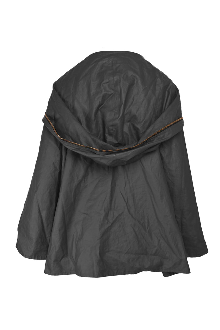 Smythe Size OS Asymmetrical Zip Rain Coat