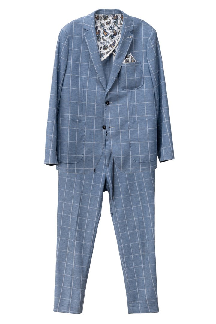 Blue Industry Size 44 Men's Single Breasted Blazer & Pant Suit