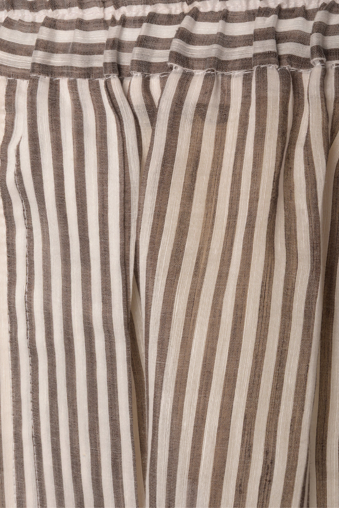Brunello Cucinelli Size L Striped Linen & Silk-Blend Shorts