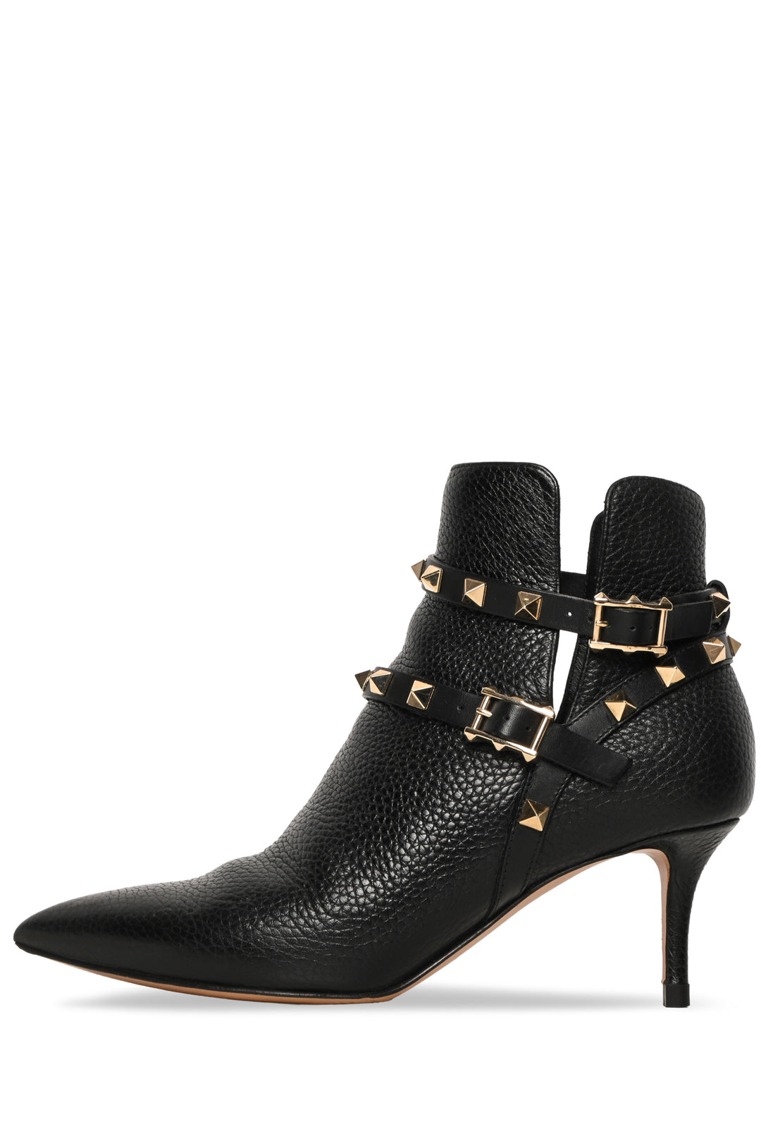 Valentino Size 35.5 Rockstud Pointed-Toe Ankle Boots