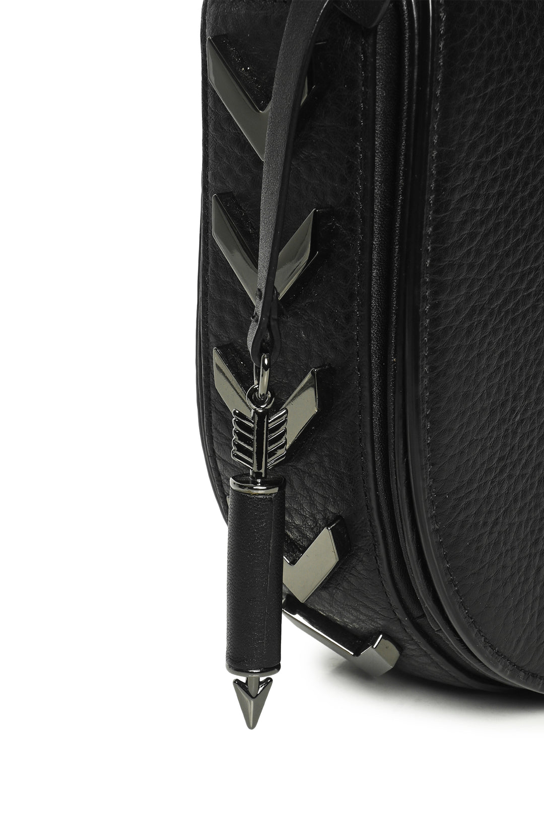 Mackage Rima Pebbled Leather Crossbody Saddle Bag