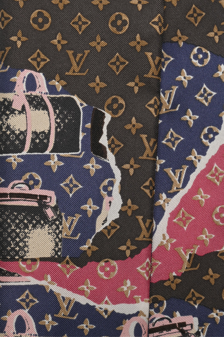Louis Vuitton Monogram Wallpaper Silk Bandeau Scarf