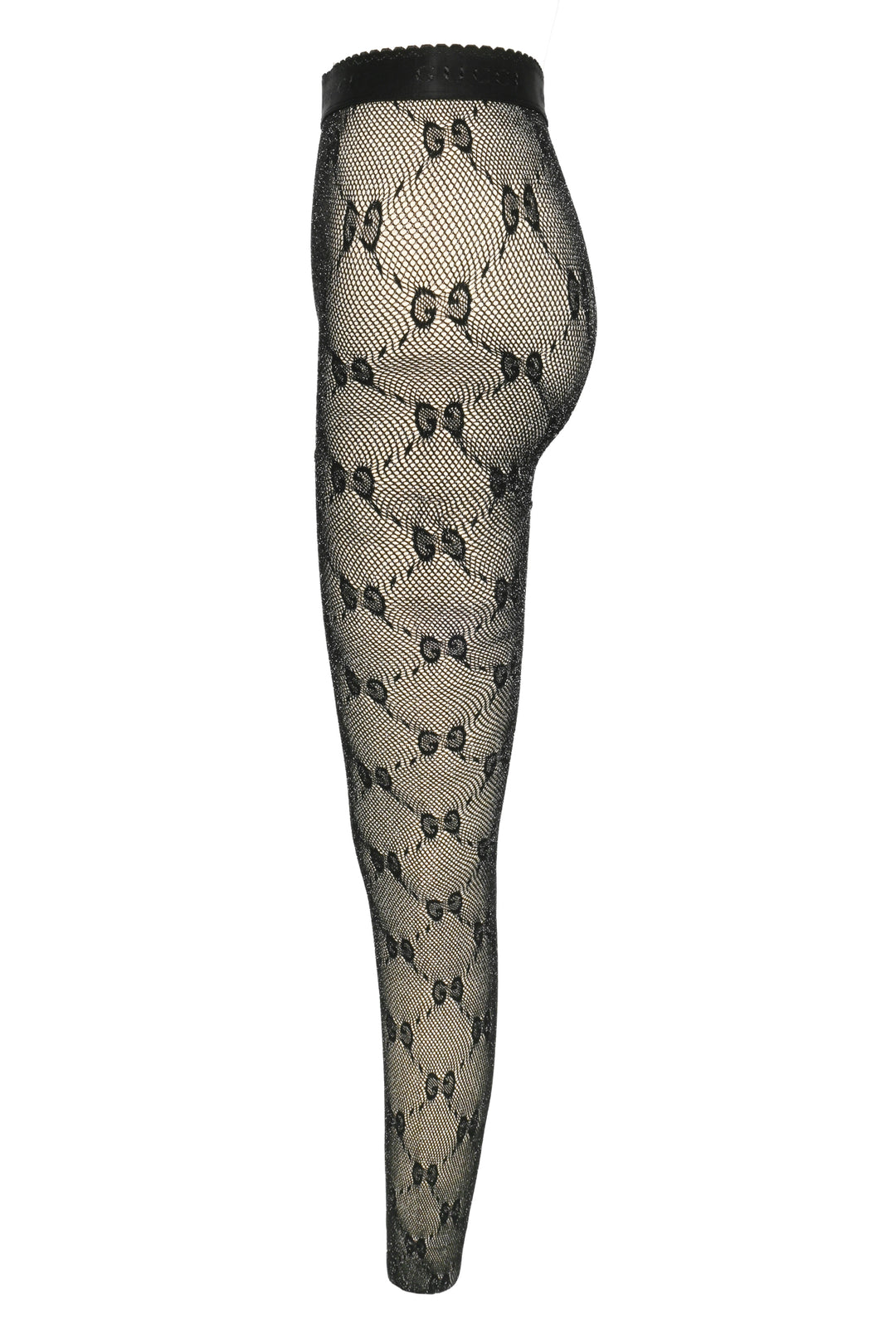 Gucci Size XS/S Metallic Lurex Interlocking G Stretch Knit Tights