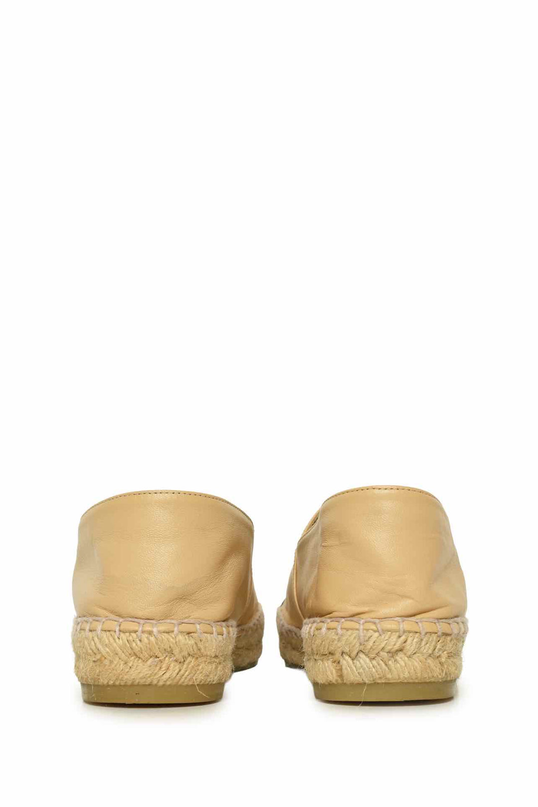 Chanel Size 37 Lambskin CC Espadrille Flats